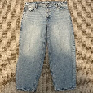 American Eagle Light Blue Barrel Jeans